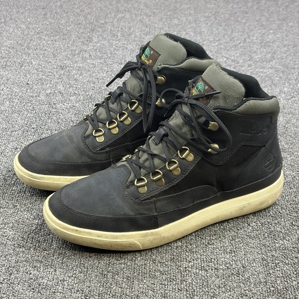 Timberland Hommes Ashwood Park L/F Mid Hiker Boot Men's Sz 9 Black Leather A2BPW